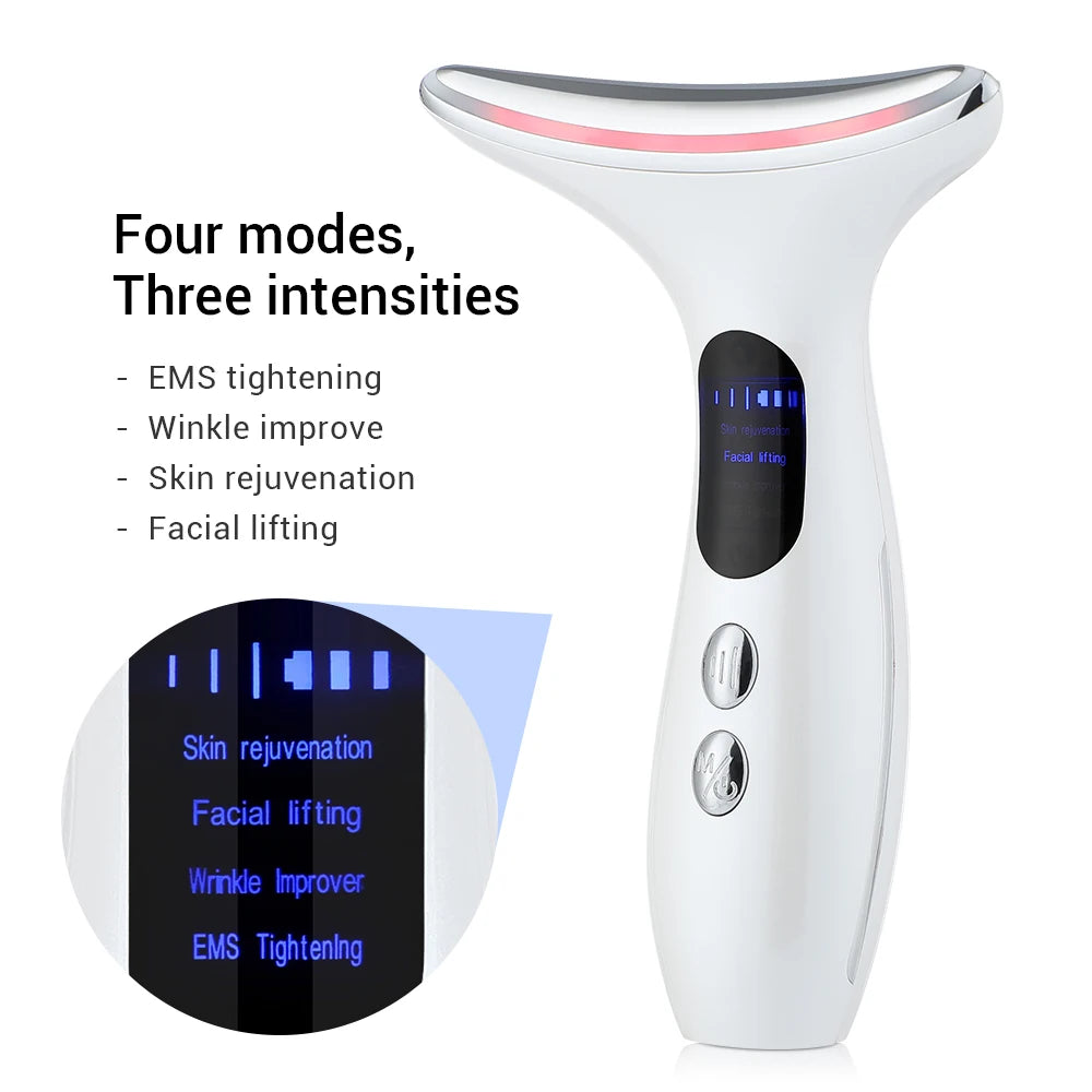 EMS Facial Lifting Massager & LED Therapy Device