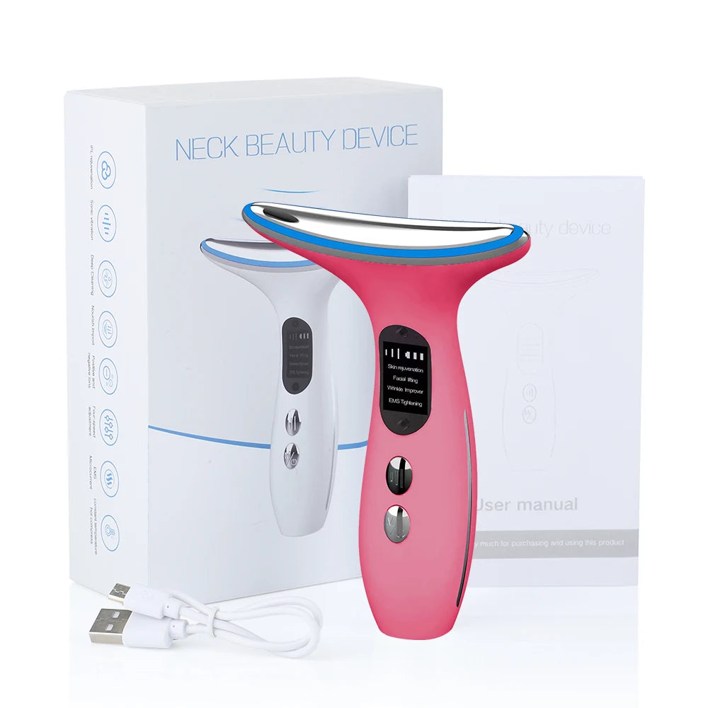 EMS Facial Lifting Massager & LED Therapy Device