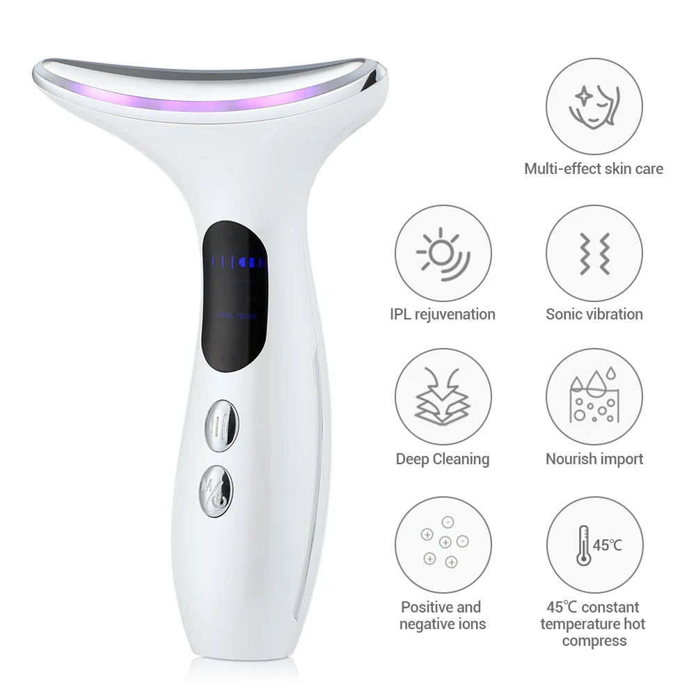 EMS Facial Lifting Massager & LED Therapy Device